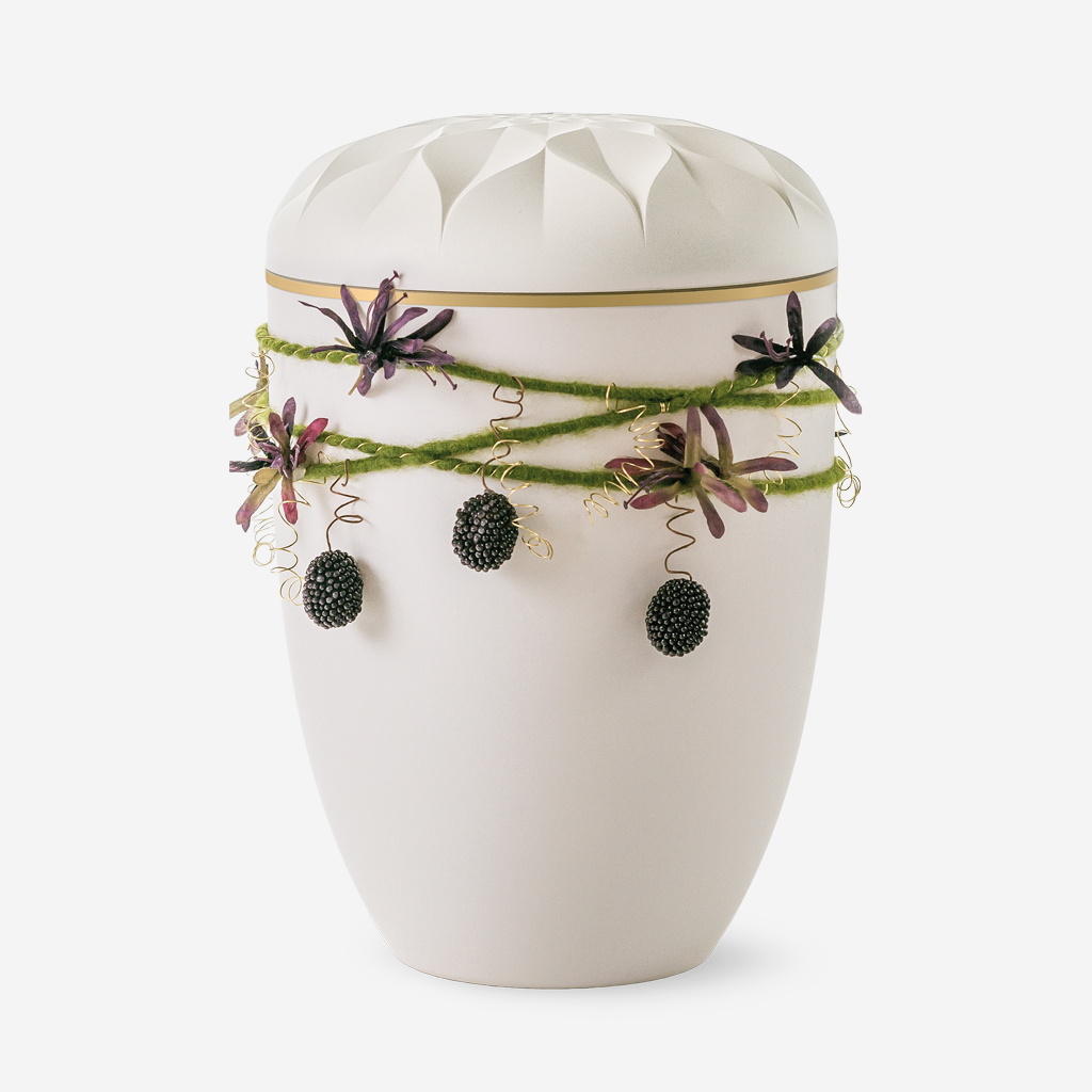 SAMOSA Apfelblüte mit Wickelschmuck grün