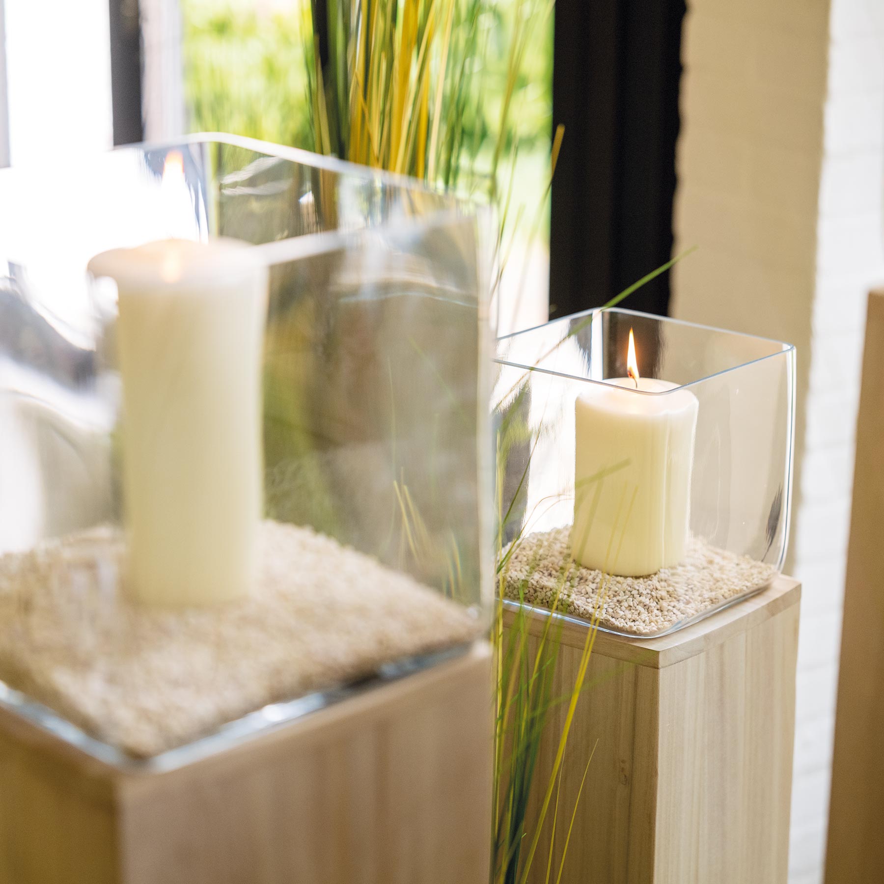 Glasvase (quadratisch, im Set) – Bild 2